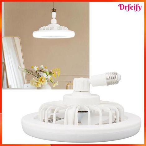 Ventilateur de plafond - - E27 - Tête rotative 360° - Boîte d'aromathérapie - 3 vitesses, 3 températures (1/4)