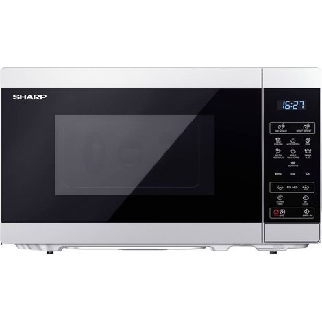 Sharp – Micro-ondes à poser 20L 800W – YCMS02ES – 11 niveaux de puissance – 8 programmes automatiques – Inox compact et élégant (1/7)