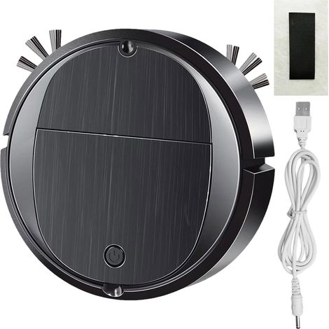 Aspirateur robot animaux intelligent, nettoyage sols durs et tapis, navigation automatique avec télécommande, appareil pratique maison connectée (1/5)