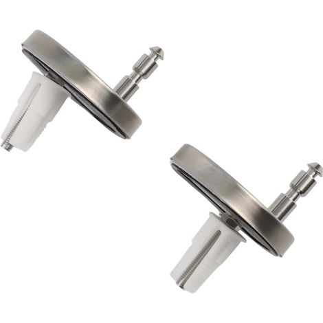 (B 45MM) 2 charnières de couvercle de toilette à fixation supérieure, vis de fixation rapide de rechange, boulons de fixation adaptés aux accessoires de salle de bain et de toilettes. (1/5)