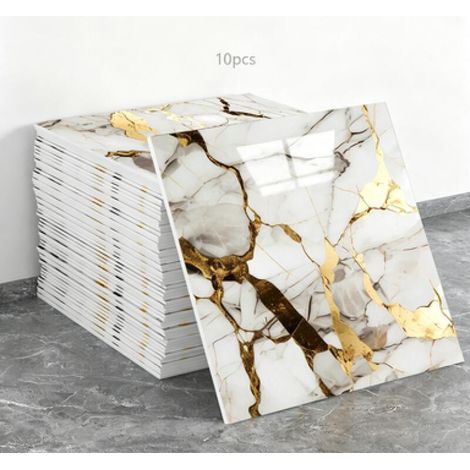 10 Bögen selbstklebende Tapete in Keramikfliesenoptik (Keramikoptik, Maße: 30 x 30 x 0,8 cm) (1/5)