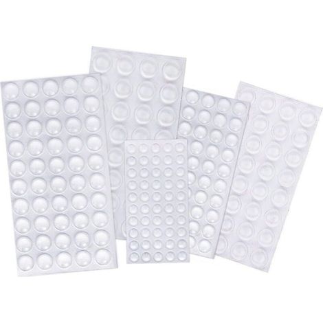 214Pcs Pieds Adhésifs Transparente, Butées de Protection en Caoutchouc pour Meubles, Tampons Autoadhésifs (1/4)