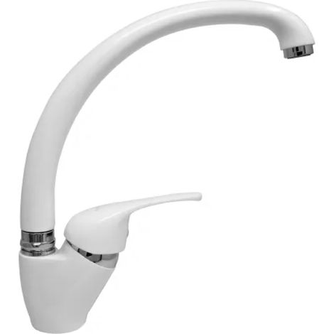 RUBINETTO MISCELATORE MONOCOMANDO PER LAVELLO CANNA ALTA BIANCO 3/8   PORTA & BINI RUBINETTERIE SNC