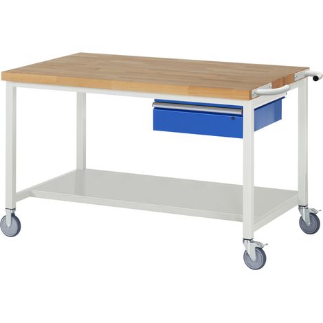Rau Fahrbare Werkbank 8001, B1500xT900xH880mm, Ablageboden-MT, 1x Schublade-TA (1/4)