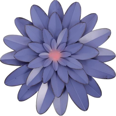 Décoration Murale Fleurie Fer Suspension Fleur Ornement Suspendu Intérieur Pendentif Forme De Fleur Fer Ornement Suspendu,Violet (1/5)