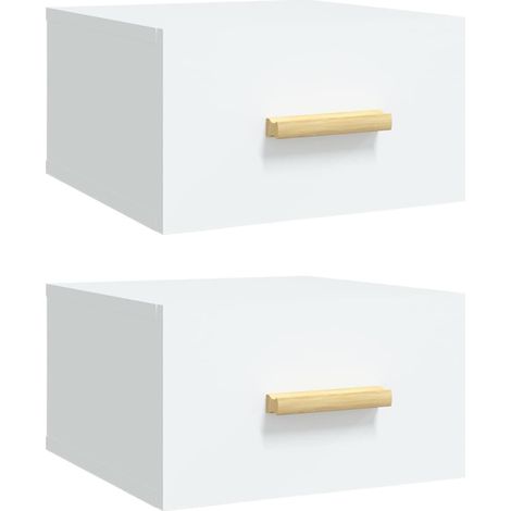 Maison Exclusive - Wand-Nachttische 2 Stk. Weiß 35x35x20 cm