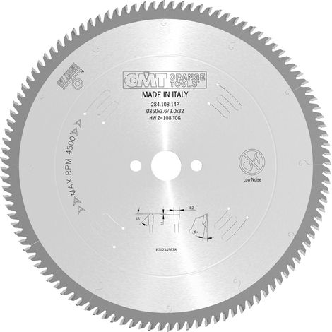 284.108.14P SIERRA CIRCULAR PARA ALUMINIO 350X3.6/3.0X32 Z=108 TCG 5°POS (1/5)