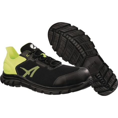 Sicherheitsschuh OCTANE YELLOW LOW Größe 46 schwarz/lime S1PS SR EN ISO 20345:2022 Mikrofaser