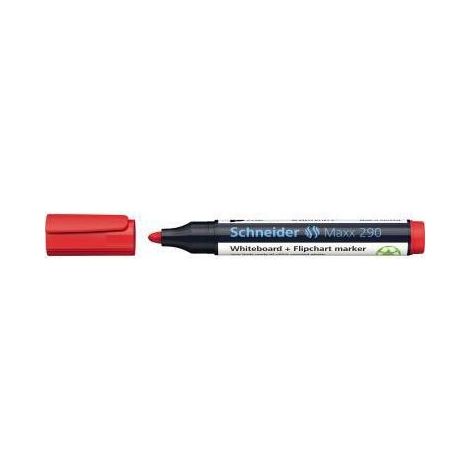 SCHNEIDER Whiteboard-/Flipchartmarker Schneider Maxx 290 2-3mm schwarz Schneider Maxx 290 2-3mm rot Rundspitze (1/4)