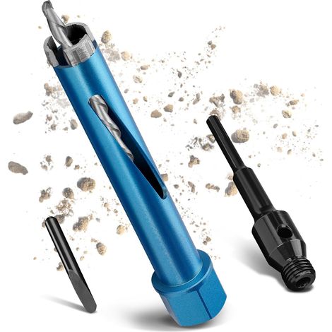 Couronne de forage M22 à sec et humide - L200 mm - Diamètre : 52 mm - Avec adaptateur SDS Plus - Segment de 10 mm - Couronne de forage diamantée turbo - Couronne de forage pour carotteurs pour béton (1/5)