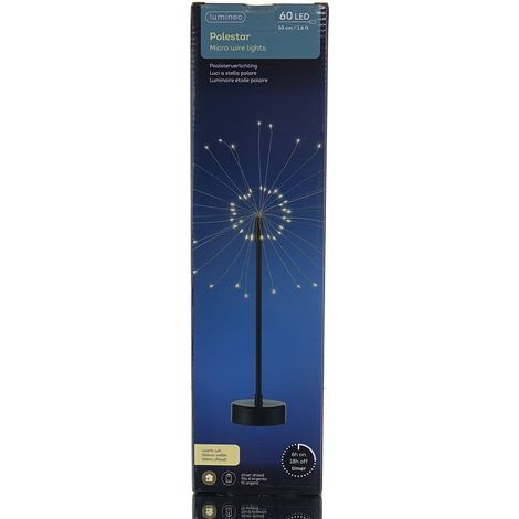 Lumineo Micro-LED Polarstern Silberfarben Ø 30 cm 60 Lichter - warmweiß (1/4)