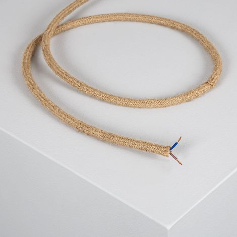 Cable Textil Eléctrico Natural Cáñamo 10 m