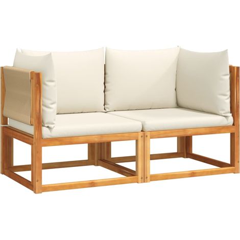 Maison Exclusive - Gartensofas-Ecke mit Kissen 2 Stk. Holz Akazie