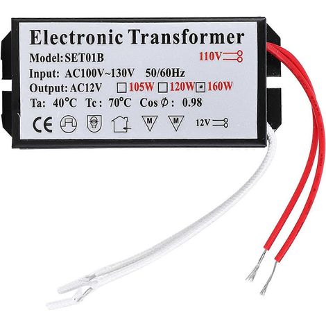 Elektronischer Transformator-Spannungswandler mit intelligentem Netzteiltreiber (160 W) von 110 V auf 12 V