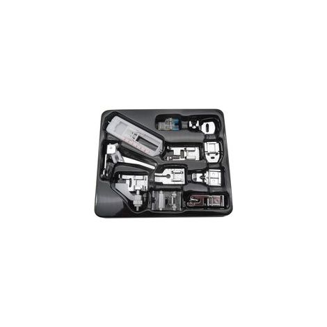 Kit de 11 pieds-de-biche pour machines à coudre Singer, Brother, Janome, Elna, Kenmore et toutes les machines à tige basse. (1/5)