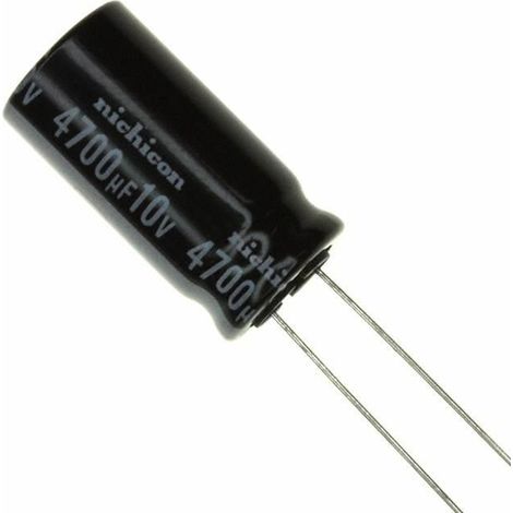 Condensateur électrolytique 4700uf 10vdc 105Âº 12,5x25mm 4700mf10v/105/rd
