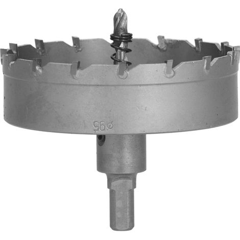 95 mm Hartmetall-Lochsäge, robuster Lochbohrer für Metall, Edelstahlblech und Stahl, professioneller Lochöffner mit hoher Haltbarkeit. (1/5)