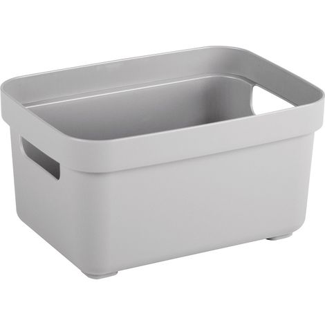 Sunware Aufbewahrungsbox Sigma Home mit Griffen 18 x 13 cm 2,5 L hellgrau (1/3)