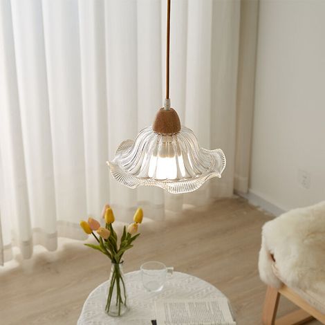 Chandeliers, Modern Brushed Brass Pendant Light with Clear Glass, Metal Hanging Lamps for Bedroom, Dining Room, Adjustable Kitchen Lamp (Color: C, Size: 25cm) (1/2)