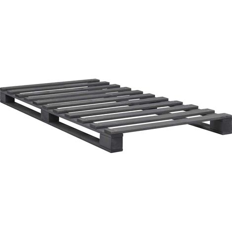 Maison Exclusive - Palettenbett Grau Massivholz Kiefer 100×200 cm (1/5)