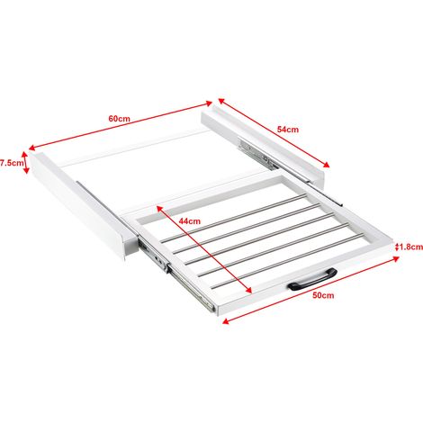Kit de superposition pour lave-linge sèche-linge standard 60 cm avec porte-serviettes blanc (1/5)