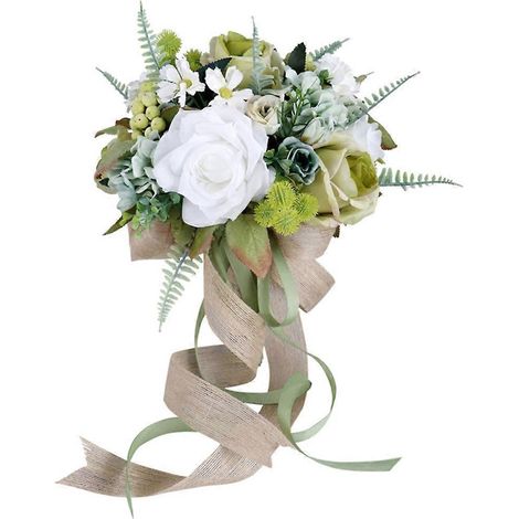 Stilvoller Brautstrauß, kombiniert mit anderen Hochzeitsblumen, romantischer Brautstrauß (1/5)