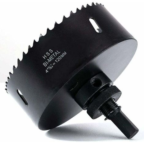 120-mm-Bimetall-Lochsäge, M42-HSS-Bimetall-Kernbohrer mit Zentrierbohrer für Schwerlastbohrungen – Crezuo