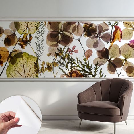 Papier peint autocollant adhésif décoratif avec motifs pour salon et chambre a motif Composition naturelle 250x104 cm (1/5)