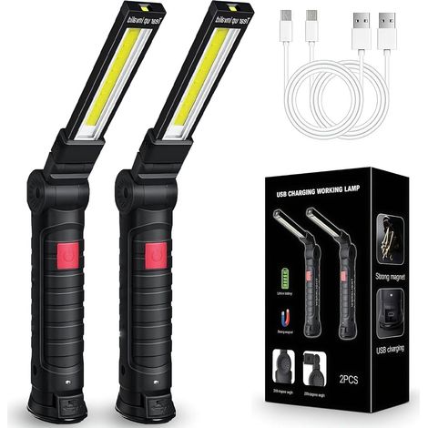 5x LED Arbeitsleuchte klappbar mit COB und Magnet (1/5)