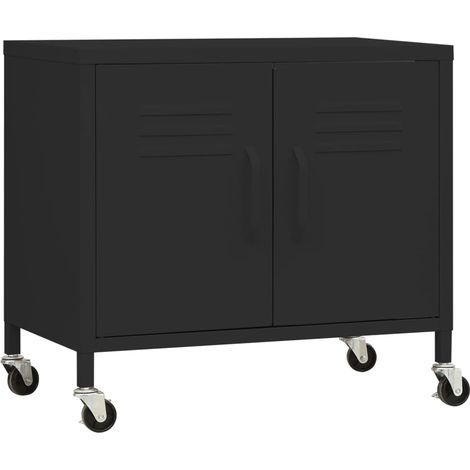 Armario de almacenamiento acero negro 60x35x56cm vidaXL