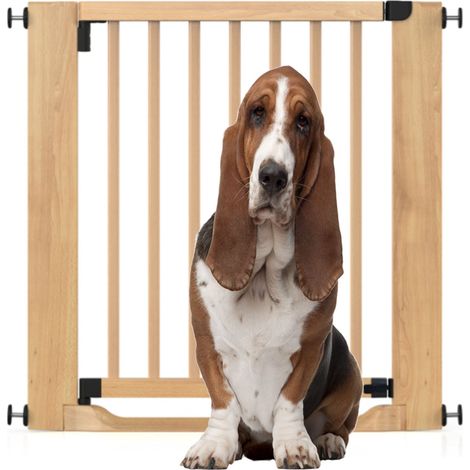 Bettacare Wooden Heritage Flat Step Dog Gate, Natural, 79cm - 87cm