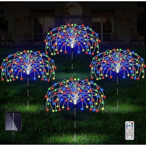 Led feux d'artifice solaires festival extrieur jardin jardin pelouse dcoration lights-1 drag 3-360LED (avec tlcommande 17 touches) (1/5)