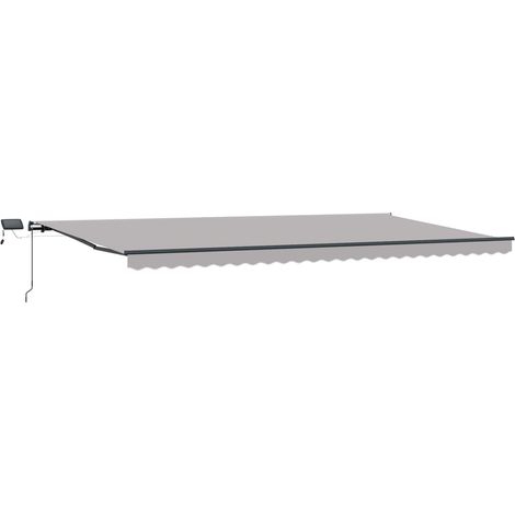 Maison Exclusive - Auvent rétractable Gris clair 600 × 300 cm Tissu et Aluminium (1/4)