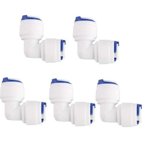 1/4" Quick Connect Water Purifier Tubing Push Fittings Water Filter Connector for RO Reverse Osmosis System 5 pcs (1/4)