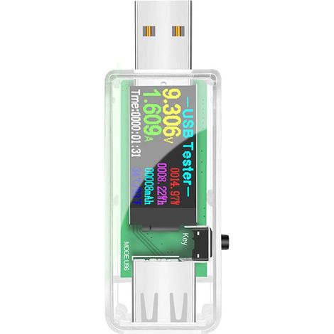 13-in-1 USB-Tester: Strom- und Spannungsanzeige, Farb-LCD-Display, Amperemeter, Wattmeter, digitales DC-Multimeter, Voltmeter, Wattmeter. Hochpräziser, tragbarer USB-Tester. (1/2)