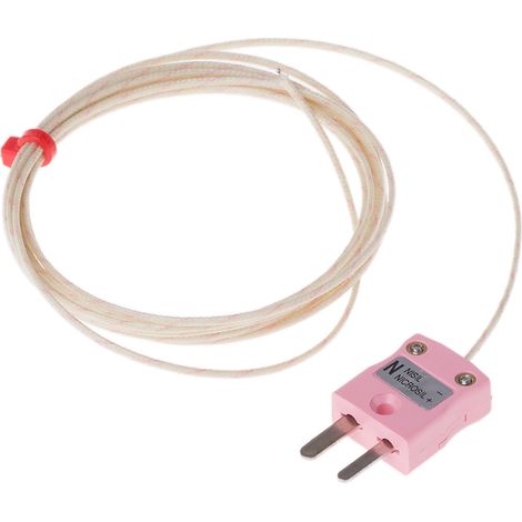 Thermocouple type N Ø 1/0.3mm, +350°C max à Fiche mâle miniature ( Prix pour 1 ) (1/2)