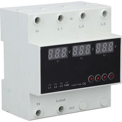 Commutateur de transfert automatique monté sur Rail DIN, affichage LED réglable en 3 phases, protection contre les surtensions, AC220V (1/5)