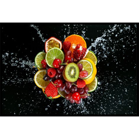 Affiche encadrée jus de fruits colorés (1/5)