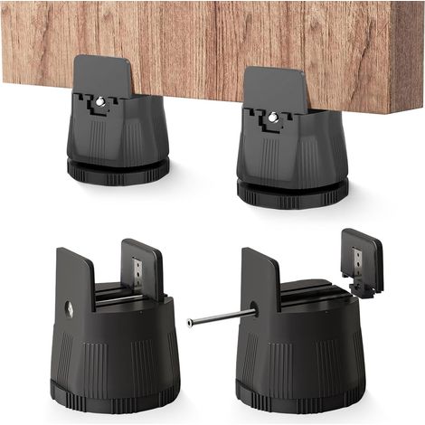 Rehausseur de meuble 6-8 cm - Rehausseur de lit réglable avec pince à vis - 4 pièces - Rehausseurs de meubles - Rehausseurs de lit pour charges lourdes pour 0,1 à 5 cm de large - Table lit (1/5)