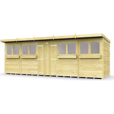 20 x 8 Pent Summer Shed