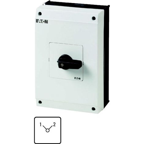 Inverseurs Contacts: 4 63 A plastron: 1-2 90° à accrochage en saillie 000207221 EATON T5B-2-8221/I4
