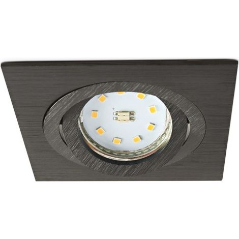 Spot encastré carré orientable noir mat GU10 Kobi (1/5)