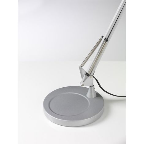 Base Per Lampada Arc Metallo Argento