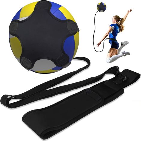 Trainingsgerät für Fußball und Volleyball, 2 m langes Trainingshilfsmittel mit verstellbaren Seilen, Widerstandsband und Gurt, verstellbares Solo-Trainingsgerät für Jugendliche (1/5)