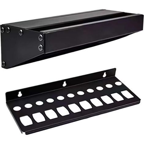 Set mit 2 Wandwerkzeughaltern, 21-Loch-Zangenhalter, passend für verschiedene Zangen und 6-10 Hämmer, ideal für Werkstatt und Schuppen (Schwarz).