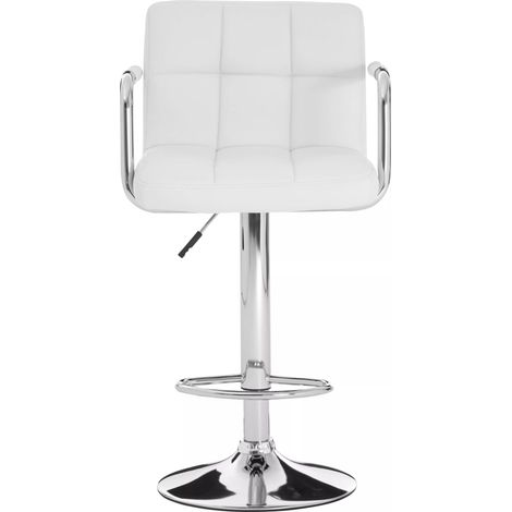 Interiors by Premier White Velvet Bar Chair, Comfortable Seating Breakfast Bar Chair, Footrest Living Bar Chair Kitchen (1/5)