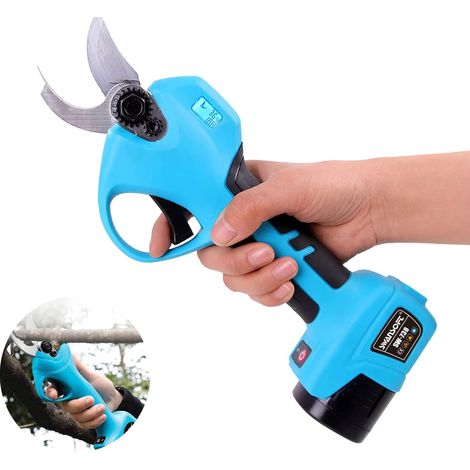 Sécateur électrique, élagueur sans fil, ciseaux de taille haute performance avec écran LED, 16,8 V, pour la taille des jardins et des arbres.