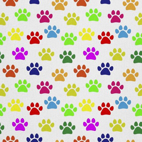 Telas decorativas para exteriores Oxford - Estampado de huellas de patas coloridas 3 (1/5)