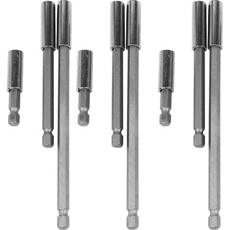 9 pièces Extension de Foret magnétique Tournevis à Tige hexagonale Douille Porte-Embout Tige à dégagement Rapide pour vis écrous perceuse Tournevis à Main (1/5)