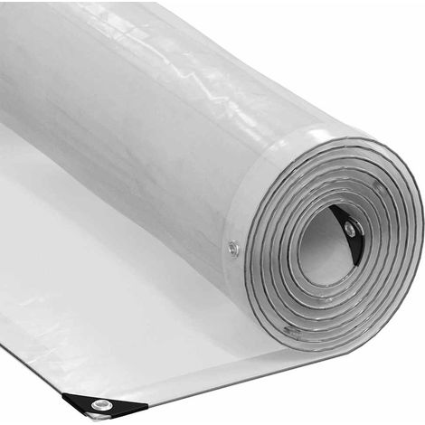 Transparente Plane mit Ösen 4x8 m Polyethylen